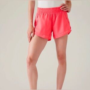Athleta Mesh Racer Run Shorts 4”